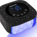 Lavinda 54W UV Nail Lamp, UV Light for Gel Nails, Cordless Rechargeable UV LED Nail Lamp Nail Light with 4 Timer and LCD Display, Professional Fast Curing Lamp Nail Dryer with Black Rhinestone