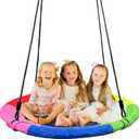 Tree Swing,Saucer Flying Swing 40 Inch for Kids,900D Oxford Waterproof, 900lbs Weight Capacity,with Adjustable Hanging Straps, for Backyard, Playground, and Camping, Gifts for Kids (Multicolor)