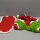 NACOCO Dog Christmas Furry Costume - Xmas Halloween Dog Cosplay Clothes with Cape Hat Monster Funny Cat Uniform Santa Outfits Party Favors Apparel Warm Winter (Green, L) (Large (Pack of 1)