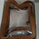 HBlife Clear Makeup Bag Organizer, Portable Travel Toiletry Cosmetic Bag Case for Women, Large Make Up Bag Makeup Train Case Transparent Storage Bag Pouch with Handle(Brown)