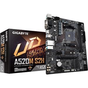 Gigabyte A520M S2H (AMD Ryzen AM4/MicroATX/4+3 Phases Digital PWM/Gigabyte Gaming GbE LAN/NVMe PCIe 3.0 x4 M.2/3 Display Interfaces/Q-Flash Plus/RGB Fusion 2.0/Motherboard) Gigabyte A520M S2H (AMD Ryzen AM4/MicroATX/4+3 Phases Digital PWM/Gigabyte Gaming GbE LAN/NVMe PCIe 3.0 x4 M.2/3 Display Interfaces/Q-Flash Plus/RGB Fusion 2.0/Motherboard)