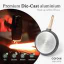 CAROTE Non Stick Frying Pan Skillet,12" Nonstick Fry Pan with Glass Lid, Egg Pan Omelet Pans, Granite Cookware Chef's Pan, PFOA Free (Classic Granite, 12-Inch)