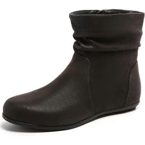 Luoika Women's Wide Width Low Heel Side Zipper Ankle Boots (7.5 Wide, Blackpu 706)