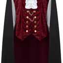 Spooktacular Creations Halloween Men Vampire Costume,Halloween Men's Vampire Cape, Dracula Costume Men (Large, Red)