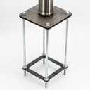 ShadeMart Reinforced Base Frame for Shade Sail Pole, Versatile Use for Soil, Deck, Concrete Surfaces Silver