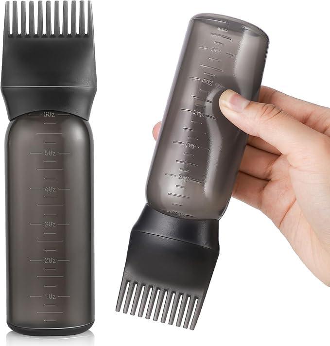 Insime Hair Oil Applicator Bottle With Comb Root For Scalp | Dispenser Empty Oiling & Dye Application Tool