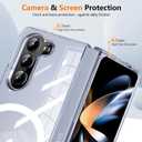 Magnetic for Samsung Galaxy Z Fold 5 Case,Built-in Magnetic Ring&Wireless Charging Compatible,Shock-Absorbing case Cover for Z Fold 5 [Clear] MUS-CXDZ-07-10