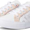 GUESS Women's Loven Sneaker (7, White/Pink 680)