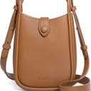 CLUCI Small Crossbody Bags for Women PU Leather Cell Phone Purse Wallet with Adjustable Guitar Strap | Small, PU Leather (N1-brown)