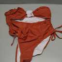 Viottiset Women's Cut Out Drawstring One Piece Swimsuit Cheeky High Cut Bathing Suit (XL)