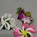 HAIMEIKANG Hawaiian Hair Clip, 3 Pieces Tropical Flower Hair Pins - Artificial Hawaiian Flower Hair Accessories in White, Rose Red, and Purple for Women, Wedding Hair Piece