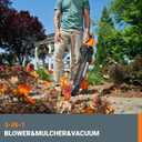 WORX Trivac 3 in 1 Electric Leaf Blower for Lawn Care, Leaf Vacuum with 350 CFM & 210 MPH, Leaf Mulcher with Metal Impeller, WG509