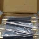 24 Pack 7 1/2 Inch 192 mm Bar Cabinet Pulls Gold and Black Knurled Handles for Brushed Gold Drawer Pulls Cupboard Aluminum Handles