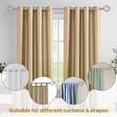 Silver Curtain Rods for Windows 32-50 inch with Twisted Cage Finials, Adjustable Curtain Rod Set with Brackets, Heavy Duty Curtain Rod for Bedroom, Living Room, Decorative 5/8" Diameter Curtain Rod