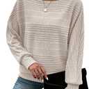 Womens Long Sleeve Shirts Crewneck Tunic Tops Pullover Sweaters Business Casual Blouses Fall Fashion 2026 (Beige, XL)