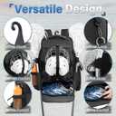 Himal Outdoors Lacrosse Bag with Helmet Storage- Premium Lacrosse Backpack with Two Stick Holder- Extra Large Separate Shoe Compartment-Zipper Pocket & Towel Ring and Padded Shoulder Straps (XXL, Deep black)