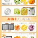 NEWTRY Commercial 4 in 1 Vegetable Processor, 250W Electric Fruit Dicer