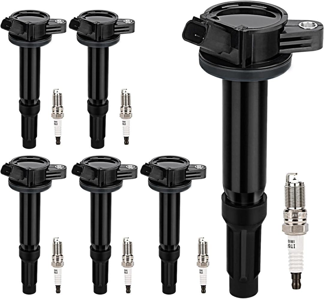 UF486 Ignition Coil & SP479 Double Iridium Spark Plug For 2006-2012 Ford Escape Fusion/Mercury Mariner Milan/Lincoln Zephyr Replaces# 6E5Z-12029-BA ZZD418100 DG514 C1594 5C1651 IC566