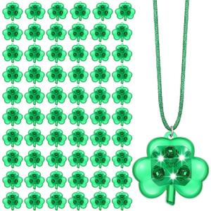 Yinkin Christmas Light up Necklace for Adults Flashing Necklaces Christmas Accessory for Xmas Party Favors Stocking Stuffers Xmas Ornaments Decoration Party Supplies