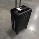 U.S. Traveler Boren Polycarbonate Hardside Rugged Travel Suitcase Luggage with 8 Spinner Wheels, Aluminum Handle, Black, Checked-Large 30-Inch