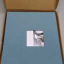 12x12 Inch Large 3 Ring DIY Scrapbook Photo Album Journal with 30 Plastic Sleeves 60 Pages and Fabric Cover for Baby Travel Wedding Anniversary kids Adventure (Cyan Blue Cover/White Pages)