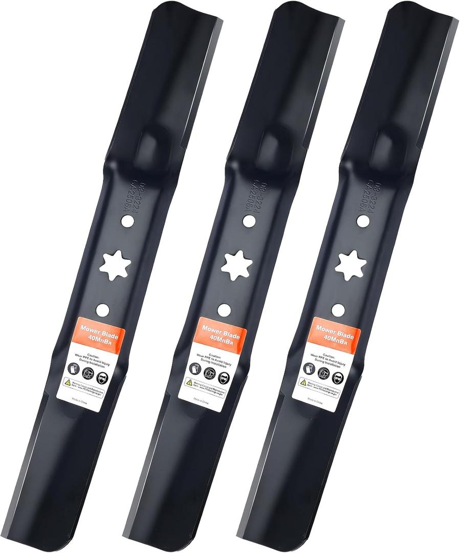 942-05056A ZT1-54 Mower Blades with 6 Star Hole for Cub Cadet Ultima ZT2-54 XT1-54 XT2-54 Zero Turn Troy Bilt Mustang 54 inch Cut Deck Lawn Tractor Repalce 942-05056-X (High Lift)