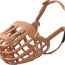 Baskerville Classic Basket Muzzle - Prevents Biting and Food Waste Scavenging, Ideal for Longer Nosed Dogs, Size 3, Length without mesh: 4.5 cm, length with mesh: 3.5 cm, circumference: 20 cm