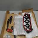 Road King Street Glide Floorboards MX Foot Boards for Harley Touring CVO Brake Shifter Levers 2014-2024 (Red+Black)