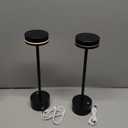 2 Pack LED Cordless Table Lamp Rechargeable, 5000mAh Portable Battery Operated LED Desk Lamp, 3 Color Dimmable Table Light for Reading/Home Office/Dining/Nightstand for Home Dcor  Black