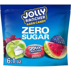 JOLLY RANCHER Zero Sugar Assorted Fruit Flavored Hard Candy Bag, 6.1 oz (EXP 11/26/26)