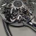 6-Setting Shower Head with Handheld, JDO High Pressure Hand held Shower Head, 4.7 Inch Chrome Detachable Showerhead Set with 59 Inch Stainless Steel Hose and Adjustable Showerhead Holder