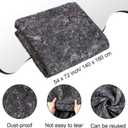 Newwiee 24 Pieces Textile Moving Blankets Bulk 54 x 72 Inch Furniture Blanket High Tensile Strength Pads Shipping Packing Blanket for Moving Furniture Floors Moves and Storage Equipment (Grey), about 54 x 72 Inch/ 140 x 180 cm