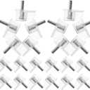 Kisangel 100pcs Plastic Shelf Support Pegs 3mm Cabinet Cupboard Fixing Shelf Bracket Pins for Furniture Storage and Garden Use
