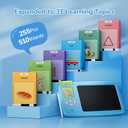 Talking Flash Cards for Toddlers: 2-in-1 LCD Writing Tablet with 510 Sight Words, Montessori Language Learning, Autism & Speech Therapy Toys for Children Ages 1-6, Blue
