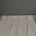 BGment Small Linen Curtains 36 Inch Length for Cafe, Half Drapes Textured Semi Sheer with Rod Pocket Back Tab Rustic Light Filtering for Bathroom Kitchen Window Over Sink, 2 Panels Set, 42 X 36 Inch