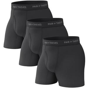 Pair of Thieves Super Fit Men's Boxer Briefs – Soft, Breathable, Quick-Dry Underwear with 4-Way Stretch (2 & 3 Pack) XL