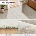 Floral Area Rug 6x9, Beige Rugs for Living Room Vintage Machine Washable, Indoor Farmhouse Non Slip Low Pile Soft Carpet for Bedroom Home Office Dorm Dining Room