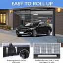 Garage Door Screen for 1 Car Garage 9x8FT, Magnetic Screen Garage with Retractable Fiberglass Mesh and Heavy Duty Weighted Bottom, Easy Assembly & Pass, Hands Free Screen Door Kit