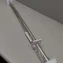 Shower Curtain Rod 43-73 Inches, Rustproof and Non-Slip Spring Tension Rod for Window or Bathroom, Polished 304 Stainless Steel