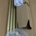 Curtain Rods 32 to 58 Inches (2.6-4.8ft), USFOOK 7/8 InchTelescoping Splicing Drapery Rods for Windows 20 to 54 Inch, Decorative Curtain Rod for Home Decor with Luxury Gold Translucent Finials