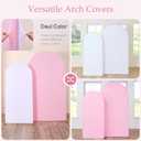 White Pink Arch Backdrop Cover Set of 2-7.2ft 6ft Dual Color Wedding Arch Cover-Wrinkle Free Stretchy Spandex Fitted Chiara Arch Stand Cover for Birthday Party Baby Shower Photo Photography