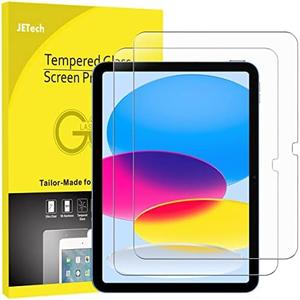 JETech Screen Protector for iPad (A16) 11th/10th Generation (2025/2022), 9H Tempered Glass Film, HD Clear, 2-Pack