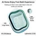 MontNorth Collapsible Foot Bath for Soaking Feet,4 Gallons/15L Foot Soak Tub,Foldable Plastic Foot Basin with Handles and Massage Acupoint,Foot SPA Bucket, Green