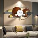 Large Modern Silent Metal Wall Clock for Living Room,59x23 in