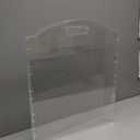 Clear Acrylic Dog Gate for The House - Freestanding Pet Barrier for Doorways, Folding 3-Panel Fence for Inside - Puppy and Cat Fence
