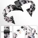 V.R.HOPE Apple Watch Band for Series 11/10/9/8/7 38mm 40mm 41mm 42mm Fashion Lightweight Resin Dressy Strap for Women Bracelet Compatible with iWatch Series 6/5/4/3/2/1/SE (Black Floral)