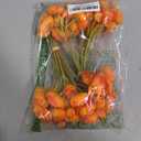 Ling's Moment Ranunculus Artificial Flower, Faux Silk Mini Ranunculus Flowers for DIY Bouquet, Bulk Fake Wedding Filler Flowers for Centerpieces Arrangements Bridal Shower Decorations, Citrus Orange