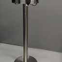 cusinine Kitchen Utensil Holder with 6 Adjustable Hanging Hooks, Rotating Countertop Storage Organization, 304 Stainless Steel Metal, Heavy Weight, Big Size and Smooth Spin Rotation