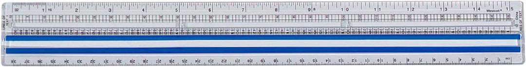 3 Pack Westcott 40711 Clear Data Processing Magnifying Ruler, 15 in
