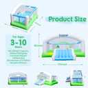 Inflatable Big Bounce House for Kids, Bouncy Castle with Slide, 14.3 x 12.5 x 7.5 feet